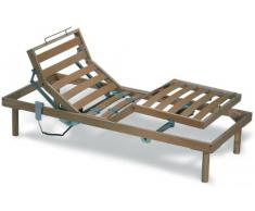 Evergreenweb - Rete Elettrica una Piazza e Mezza 120x190 Ortopedica con Alzata Motorizzata + TELECOMANDO, Base Letto a Doghe in Legno Naturale di Faggio, Ecologica, Movimento a MOTORE silenzioso 4 Snodi di Altissima Qualità, Pieghevole