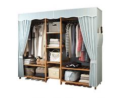 GNMD Guardaroba Armadio in Legno massello Semplice Moderno Armadio Armadio Armadio Armadio con scaffali e Armadio Durevole Armadio (Dimensione : 150x41x165cm)