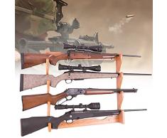 ZPCSAWA Armadio Portafucili 4 Posti Armadi Portafucili Armadio Fucili Armadio Fuciliera Armadio Armi Armadio Portafucili, Durevole di Legno Montaggio a Parete
