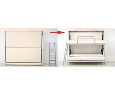 Ponti Divani - Letto a Castello Richiudibile Modello Dream - Senza Materassi - Rivestimento in Ecopelle - Garanzia Made in Italy