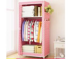 HYLR Armadio Semplice, dormitorio in Acciaio e Danza per Studenti in Stoffa Armadio a mensola Finitura dellArmadio