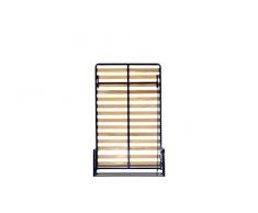 Wallbedking Classic Letto a Scomparsa - Letto a Doppia Piazza Verticale Piccolo 120cm x 190cm (Letto Estraibile,Letto Ribaltabile,Letto a Muro)