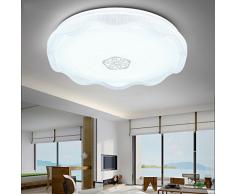 Plafoniere Dimmable LED idee moderne da incasso a soffitto in ferro, illuminazione camera da letto soggiorno circolare acrilico decorazione della casa, Plafoniere (Color : White)