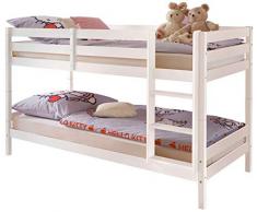 AVANTI TRENDSTORE - Anke - Letto a Castello in Legno Massiccio, scomponibile Anche in 2 Letti Singoli. Disponibile in 2 colorazioni Diverse. (Bianco)