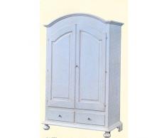 Estea Mobili - ARMADIO LEGNO BIANCO ANTICATO INVECCHIATO - STILE COUNTRY - 245 - come foto