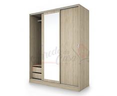 Arredodacasa.com Armadio A Tre Ante SCORREVOLI Modello AI1006 (Rovere)