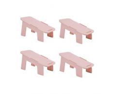 FARUTA 4 scomparti per scarpe organizer impilabile per scarpe in plastica a doppio ponte, scarpiera per bagagliaio divisori salvaspazio per organizzazione armadio (colore: rosa)