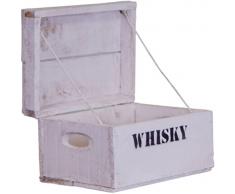 Kistenkolli Altes Land Baule in legno per whisky, shabby vintage, scatola regalo con coperchio, scatola del tesoro, cassapanca in legno anticato (XS 26 x 20 x 15 cm)