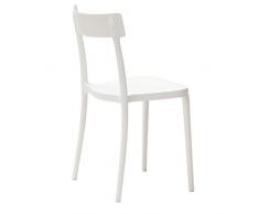 SET 4PZ. SEDIA CORSO COMO ART. 077 BIANCO DESIGN MODERNO - MADE IN ITALY
