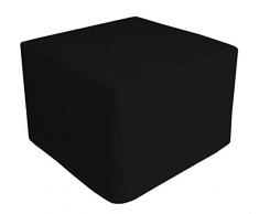 POUF PUFF LETTO FOUTON PIEGHEVOLE MISURA 66X66X45 ECOPELLE NERO (APERTO 65X195X15)