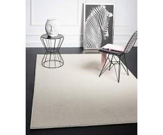 Mia´s Teppiche Emma - Tappeto da soggiorno a pelo corto, 17 mm, 160 x 230 cm, in polipropilene, colore: Crema