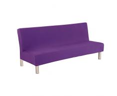 Yunhigh Divano Letto Senza braccioli in Colore Solido Divano Letto Divano Letto slipcover Protezione Semplice Divano Elastico Divano Divano Divano Schienale futon Copertura Viola