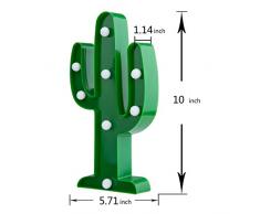 ZeWoo Cute Cactus Led Night Light, Lampade da parete per bambini, per bambini Regali, per Natale nozze camera Decorazione (Cactus Light)