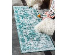 Unico Loom 3137825 Sofia Collection 2 7 Feet (2 'x 7') tappeto runner orientale classico vintage, effetto invecchiato, 2 x 6, turchese