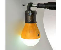 Set di 2 armadio lampada, Tenda, campeggio LED lampada con hakenhalterung per comodo fissaggio, colore nero/arancione; Marca: Ganzoo