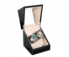 Cassapanca per esposizione di orologi in legno vintage con piano in vetro: contiene 10 orologi