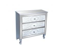 Art Deco Home - Comò con 3 cassetti BAROCCO, 81 cm - 14789SG