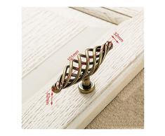 SXHRR Maniglie per mobili Maniglie dellarmadietto Antico Antico Antico scavando Le Maniglie di Uccelli di Uccelli del cassettone delle Maniglie del cassetto dellArmadio della Porta dellArmadio