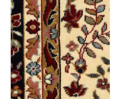 Deco Italia Tappeto orientale con motivi floreali e animali - Pakistan Ziegler Beige | 140 x 200 cm
