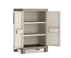 Keter Armadio Basso Excellence, 2 Ripiani Regolabili, Beige/Tortora, 65x45x97 H Cm
