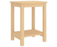 vidaXL Comodino Legno Chiaro 35x30x47 cm in Legno Massello di Pino