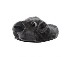 Take Idea Pantofole da donna, pantofole basse, morbide e morbide, per ospiti, comode per interni e camera da letto, grigio., Taglia unica