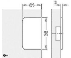 GedoTec Faltuerscharnier Cerniera armadio angolare Cerniera porta Cerniera mobili nichelato Fuga 4 - 18 mm Angolo di apertura 150° Qualità del marchio