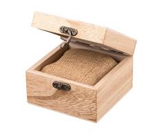 Amagogo Cassa per Orologio in Legno Non Verniciata Cassapanca Classica per Vetrine per Gioielli per Gadget