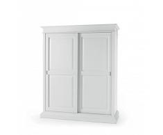 ARMADIO ANTE SCORREVOLI IN LEGNO COLORE BIANCO - come foto