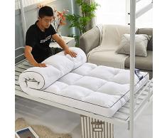 Materassi futon addensati Materasso da terra Tatami giapponese Materasso pieghevole arrotolabile Materassino pieghevole pieghevole singolo Futon giapponesi doppi ( Colore : Bianco , Misurare : Twin(12