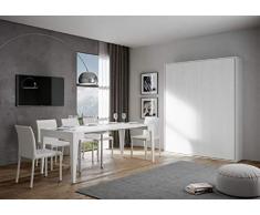 Compribene.it Risparmia con un click Letto Matrimoniale Tokyo Verticale a Scomparsa Bianco Frassino