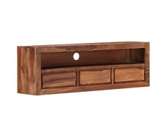 vidaXL Legno Massello di Sheesham Mobile Porta TV Stile Rustico Country Accattivante Indeformabile Durevole Stabile Mobiletto Armadio Scaffale Hifi