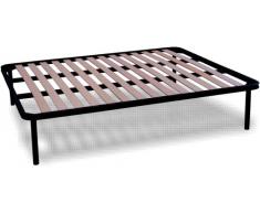 Apple Rete Fissa a doghe in Legno matrimoniale Francese 140x190 cm