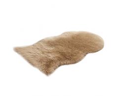 Hihey Finto Pelle di Agnello Coperta di Pelle di Pecora Finta Pelliccia Ecopelle Finta Pelle di Agnello Finta Pelliccia Pelo Lungo Imitazione Lana Comodino stuoia Divano