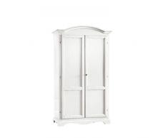 Estea Mobili - CAMERA LETTO ARMADIO 2 ANTE ARTE POVERA LACCATO BIANCO OPACO - 1275 - come foto