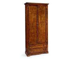 InHouse srls Armadio,Arte povera, in Legno massello e MDF con rifinitura in Noce Lucido - Mis. 87 x 40 x 192