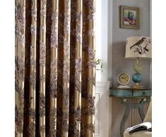 Lusso tende oscuranti per salotto piuma di pavone tende jacquard tende per camera da letto finestra ombreggiatura Ready panels-1pc, 1pc(150x270cm)