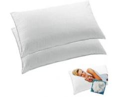 Falconieri Set 2 Pezzi guanciale Letto Anallergico Anti acaro Antibatterico Prodotto in Fibra siliconata garantisce al Meglio Il miglior Riposo