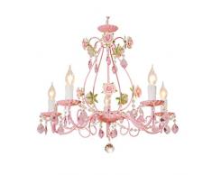 Lampadari Lampadario Lampade a Sospensione da luci Lampadario a Candela in Cristallo Rosa Lampadario Decorativo a Sospensione, Camera da Letto for Bambini Soggiorno Lampade a Sospensione Lampadario a