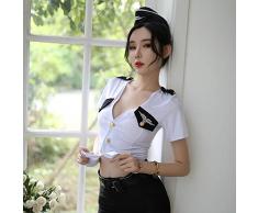 Lingerie & Intimo da donna Babydoll, Camicie da notte e Négligé Sexy lingerie corner Assistente di volo giapponese studentessa studentessa sexy letto uniforme tentazione tuta domestica può essere per
