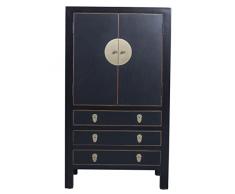 Fine Asianliving Armadio Cinese Onyx Nero L63xP38xA110cm