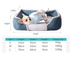 CHENYAJUAN Cane Rettangolo Inverno Caldo Letto Pet Gatto Cane Medio Divano Water-Resistant Lavabile Basso,S