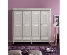 Estea Mobili - ARMADIO 4 ANTE CASSETTI L 243 P 63 H 217 CAMERA LETTO TORTORA ANTICATO ARTIGIANALE LEGNO MASSELLO - 458A - come foto