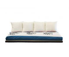 VivereZen - Divano Letto Futon - Kanto Lux 1 futon + 1 tatami + 1 copriletto matrimoniale con kanji - Misure 1 futon 80x200 + 1 tatami 90x200