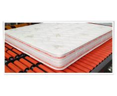 Ailime Top Materasso Matrimoniale, Memory Foam, Ortopedico in Aloe Vera, 160x190x22 cm, Bianco