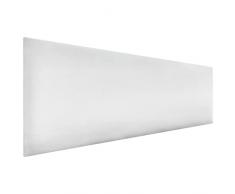 DHOME Testiera del letto in similpelle o tessuto AQUALINE Testiere in tinta unita Testiera imbottita Letto di lusso (Similpelle Bianco, 160cm (Camas 150/160))