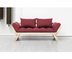 VivereZen - Divano letto futon Bebop - Zen Struttura in legno nera + futon colorato