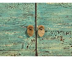 opium outlet - Comò Cinese in Stile coloniale, Stile Shabby Chic, Colore: Blu