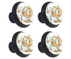 Manopole decorative rotonde per armadietti, armadietti, cassetti, cassettiera, maniglia, vecchia mappa dei pirati