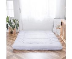 Materasso Pieghevole Futon Giapponese, Comfort Portatile in Microfibra Comfort Morbido E Traspirante Tatami Tatami per Dormitorio per Studenti Camera per Gli Ospiti per Adulti,Bianca,120 * 200cm